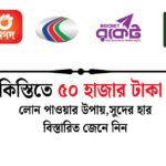 সহজ কিস্তিতে ৫০ হাজার টাকা লোন